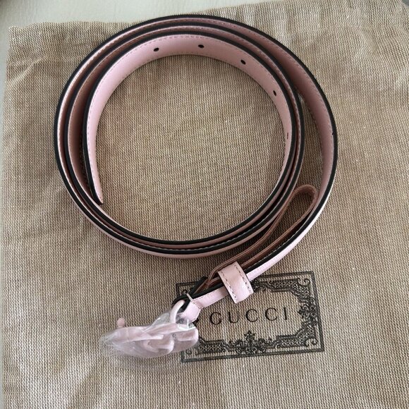 NEW GUCCI BELT Pink Marmont GG Leather 409417 Sz 100 Cm 40 In - Picture 6 of 7